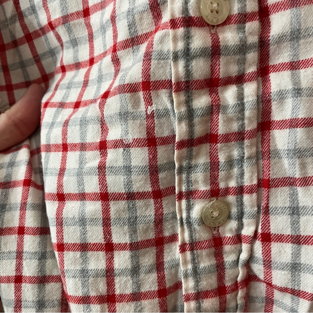 Vintage Ralph Lauren Polo Jeans Co. Men's Red and White Checkered Shirt - Picture 2 of 5